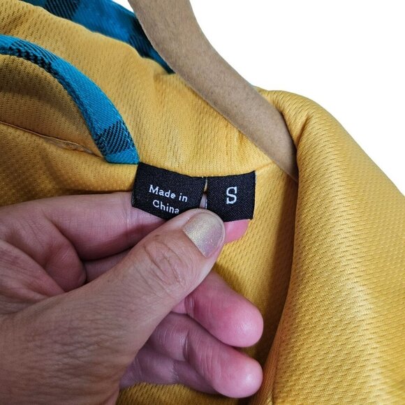 Nomis Women's Striped Hooded snowboarding Jacket Small Yellow & Blue Polyester - Picture 4 of 16